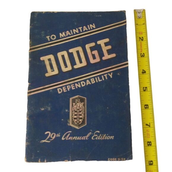 To Maintain Dodge Dependability 29th Annual 2nd Edition Booklet Maintenance - Picture 3 of 15
